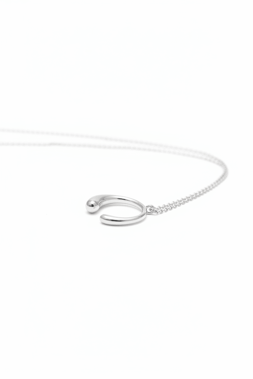RIEN Opaline Necklace Pendant necklace 18K White Gold Vermeil